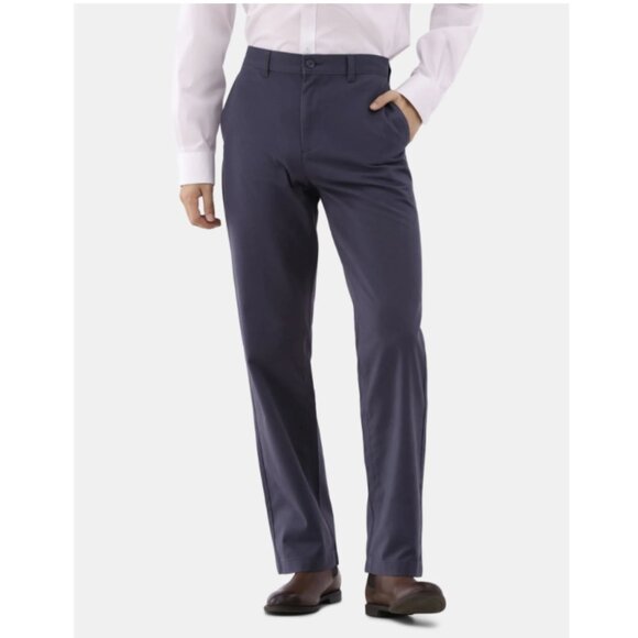 George Men's and Big Men’s Wrinkle Resistant Flat Front Khaki Pants 40x32 - Picture 1 of 3